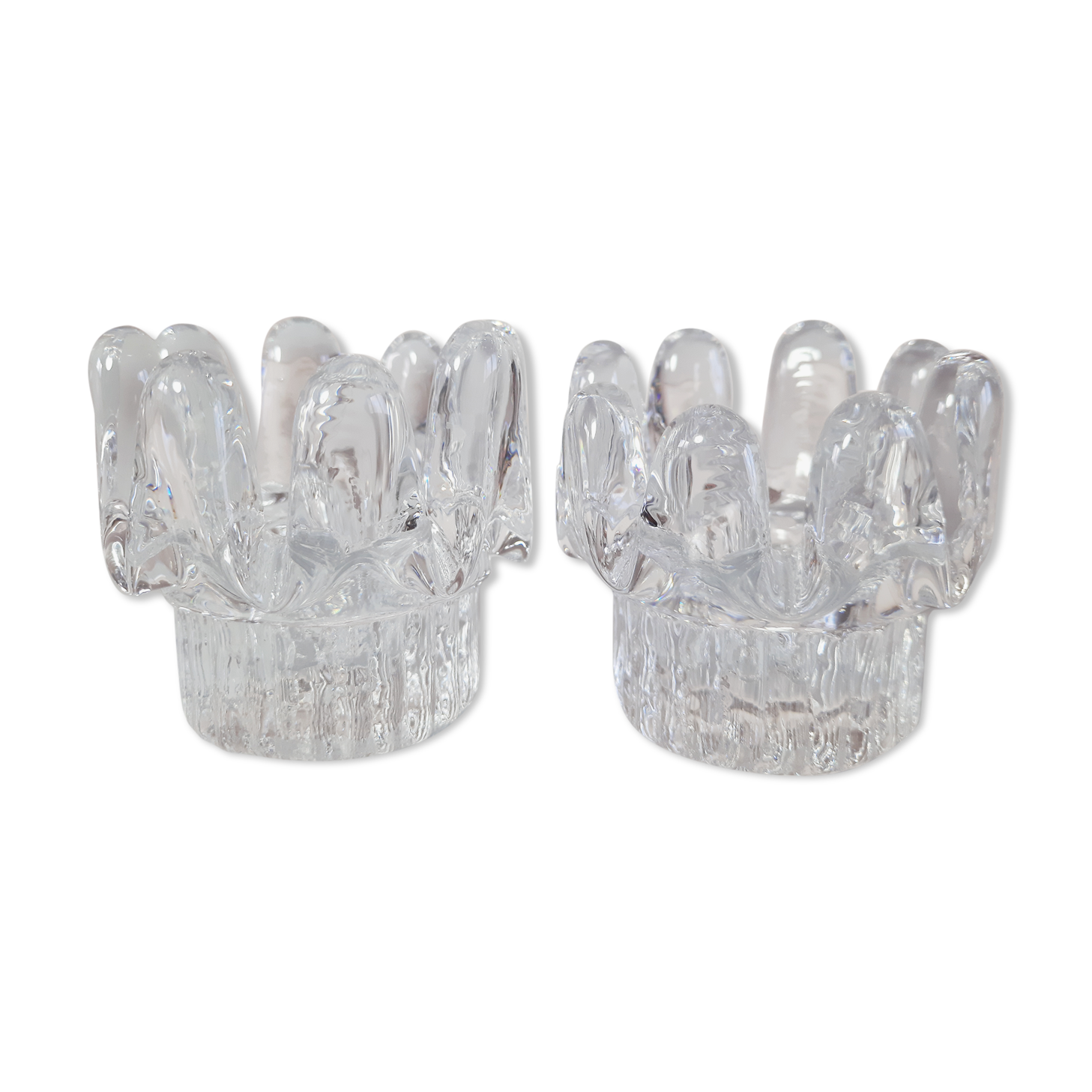 Candlestick duo by Goran Warff for Kosta Boda 70s