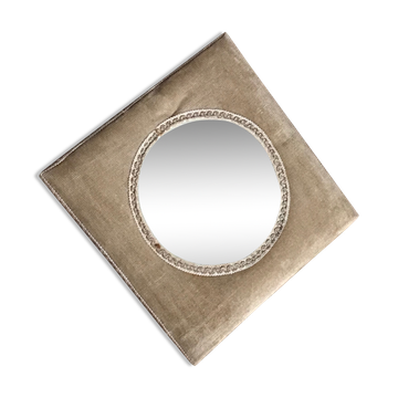 Miroir velours vintage 31x31