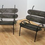 Pair of designer benches, Lucas