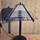Postmodern black white table lamp art deco style 1980s