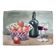 Still life "wines and fruits" Watercolor signed L.Roland