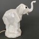 Art Deco 1930 elephant night light in white porcelain