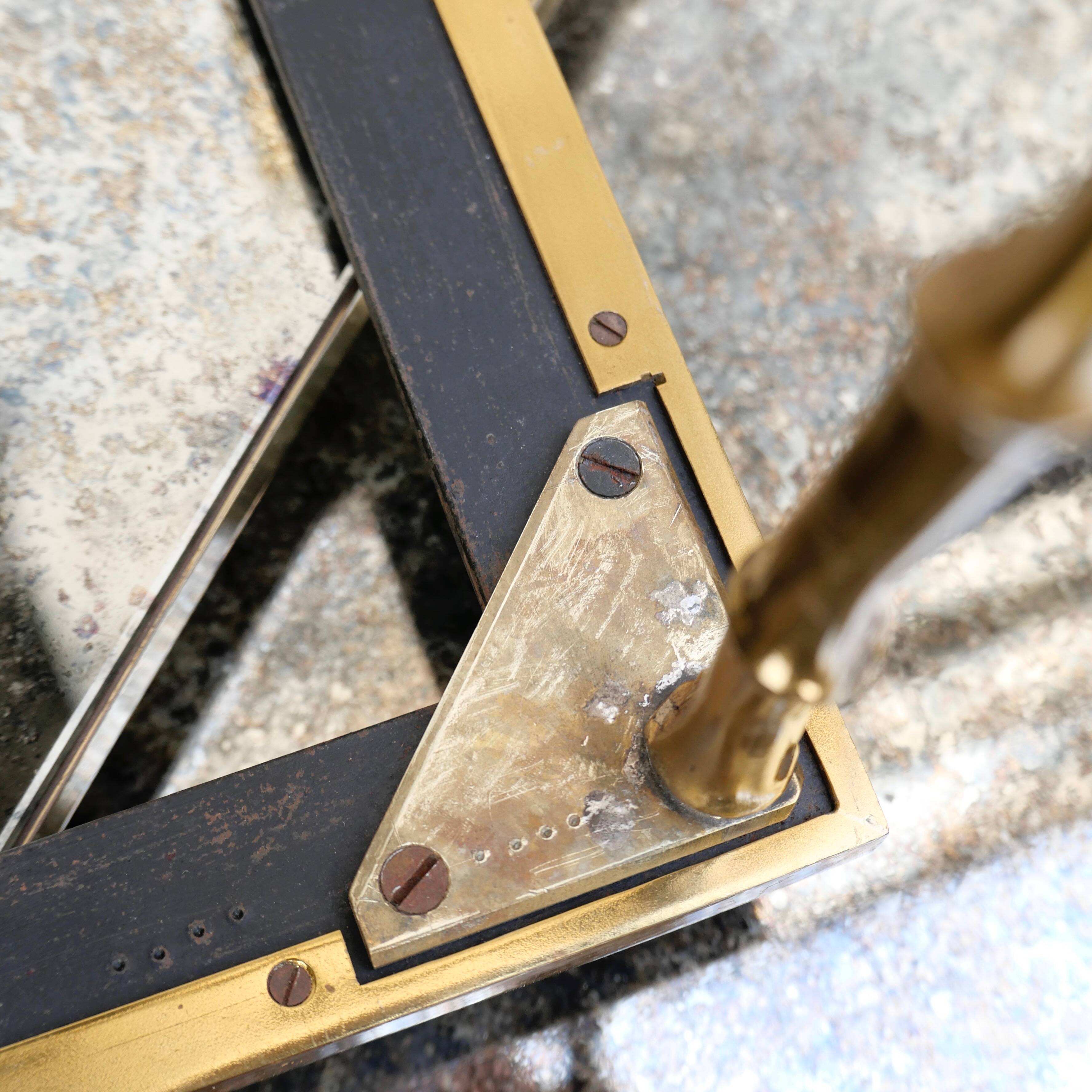 Set of 3 nesting tables in gilded bronze Maison Baguès 1940