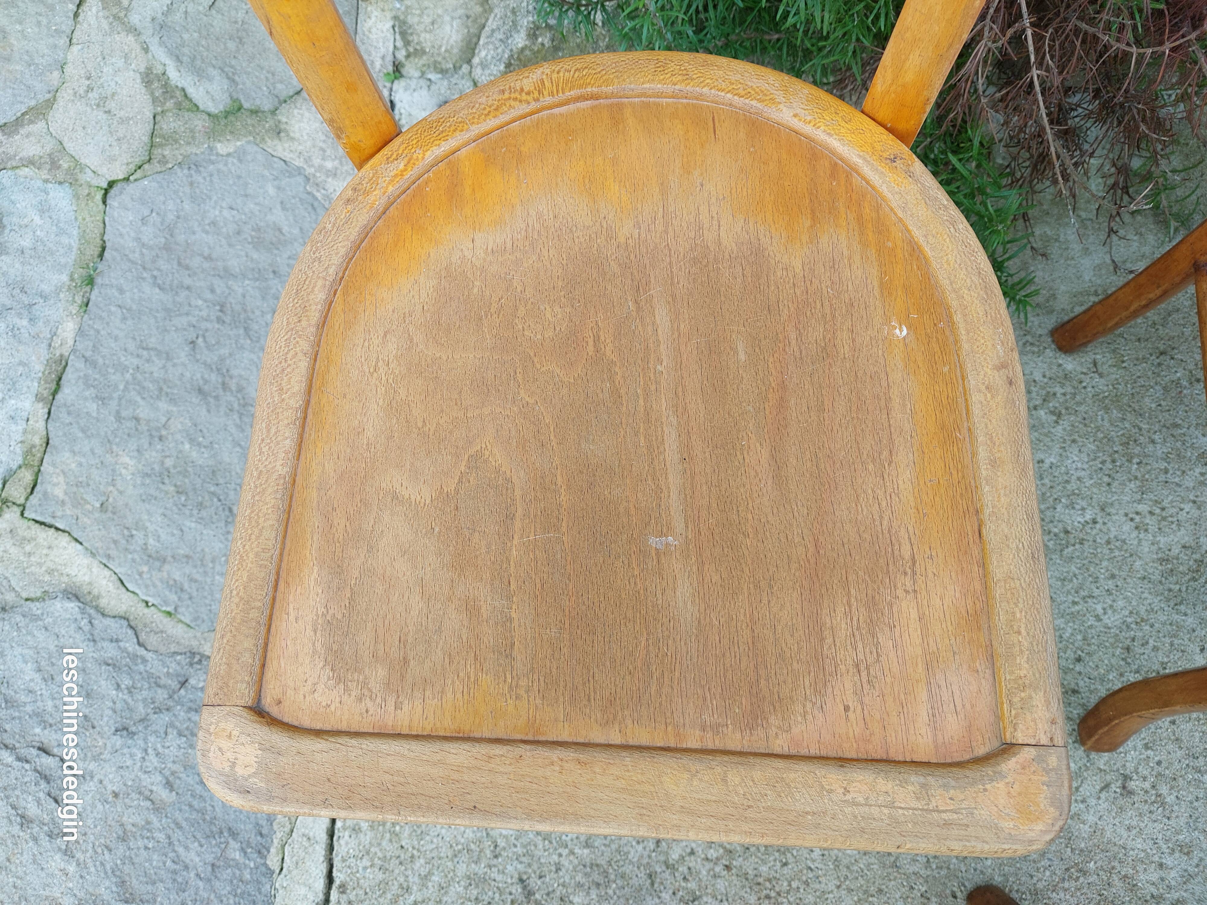 6 bistro chairs, light wood