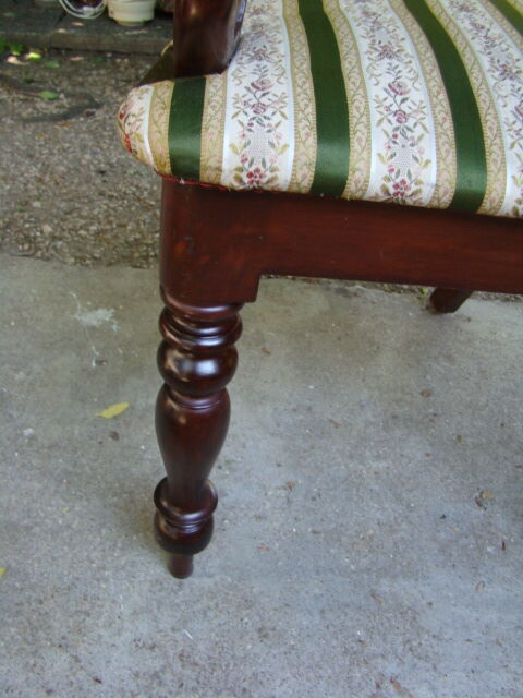 Ancient English mahogany armchair