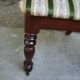 Ancient English mahogany armchair