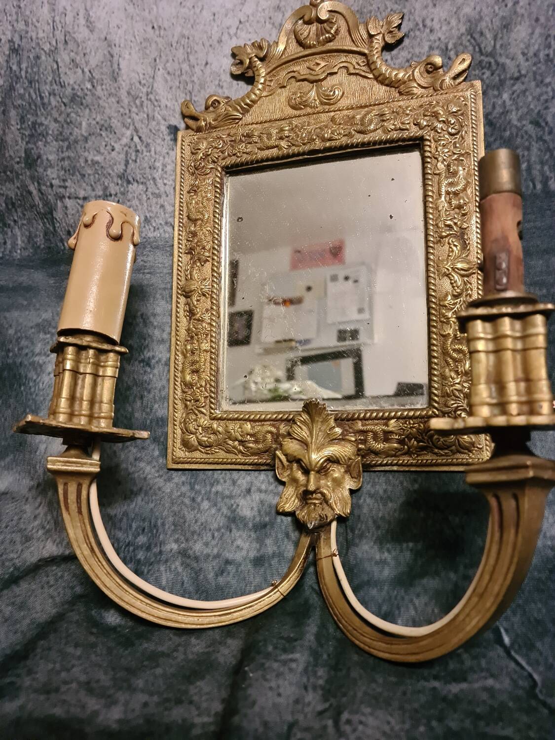 France 19th century pair of finely chiseled bronze sconces