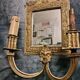 France 19th century pair of finely chiseled bronze sconces