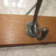 Coat rack with 3 metal hooks