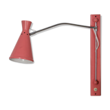 Vintage metal wall lamp, Czech design from the 1960s