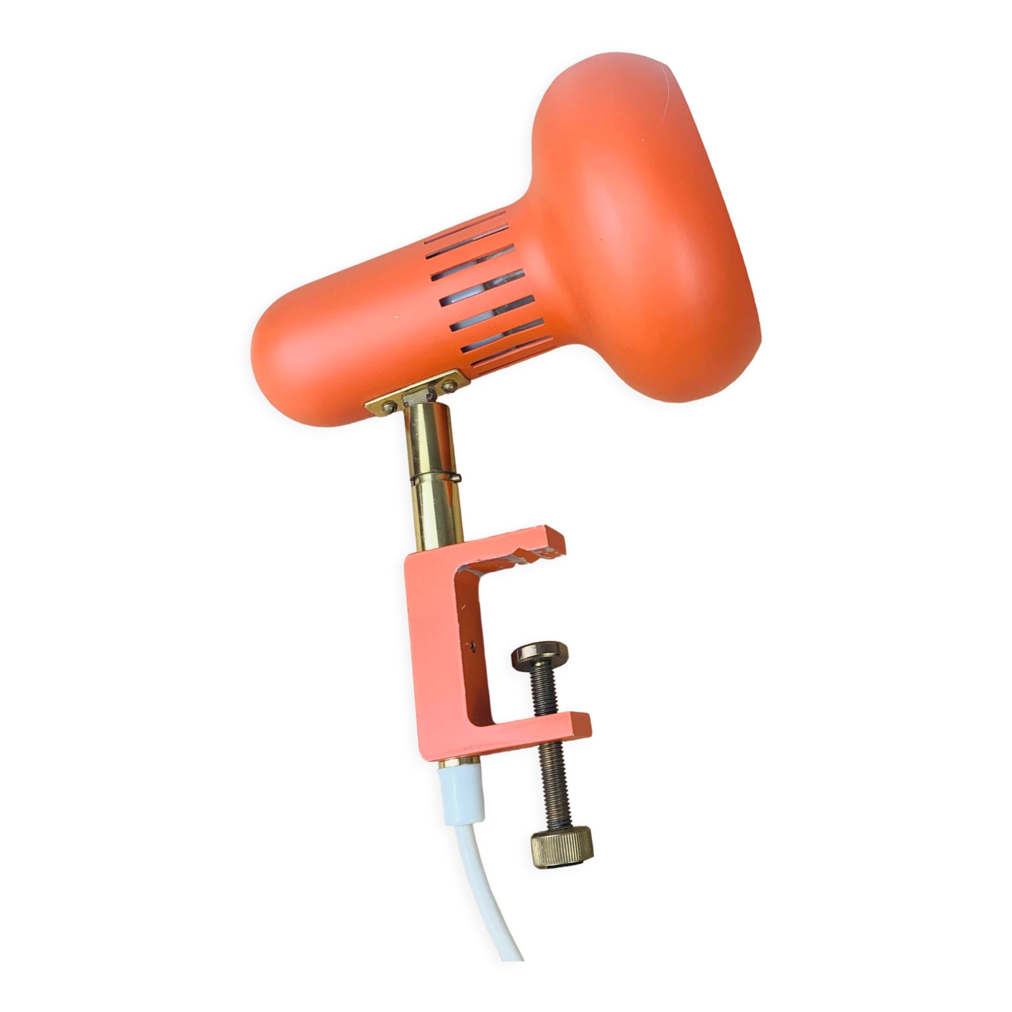 Spot lamp orange clamp 70s space age