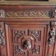 Very important Renaissance style chateau library buffet in oak