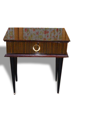 Chevet en bois marron vintage et