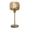 Lampe à poser avec un globe des années 60-70 brun doré