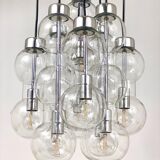 Impressive cascading hourglass chandelier Doria, Space Age, Germany, 1960s.