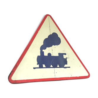 Panneau de signalisation plaque émaillée vintage SNCF