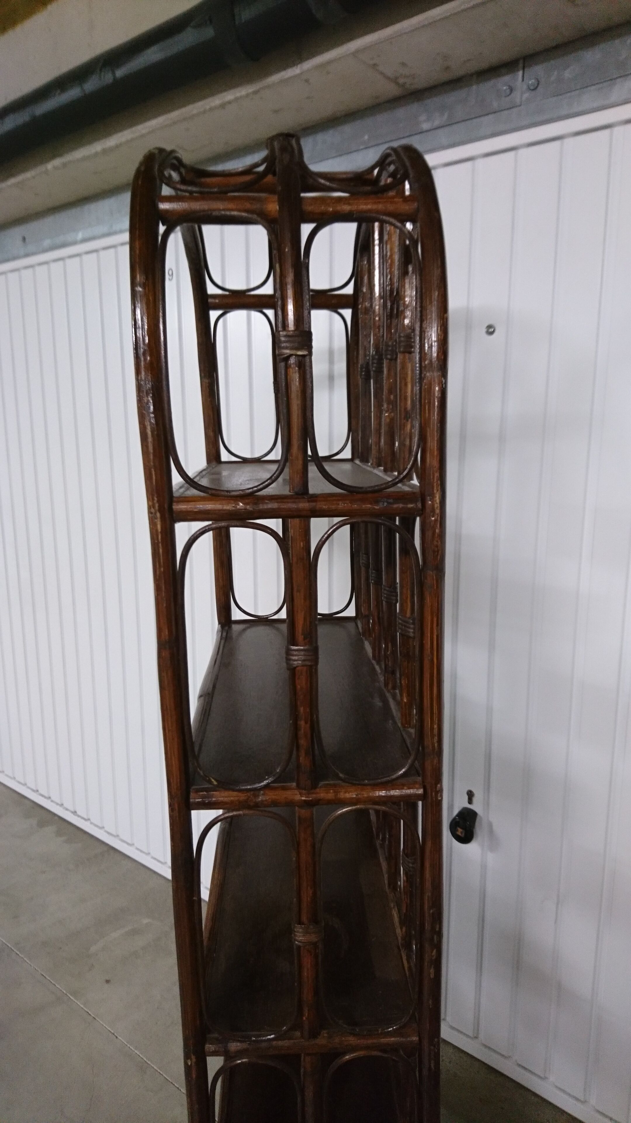 Vintage rattan shelf