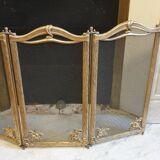 Art Nouveau brass fire screen 1900