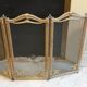 Art Nouveau brass fire screen 1900