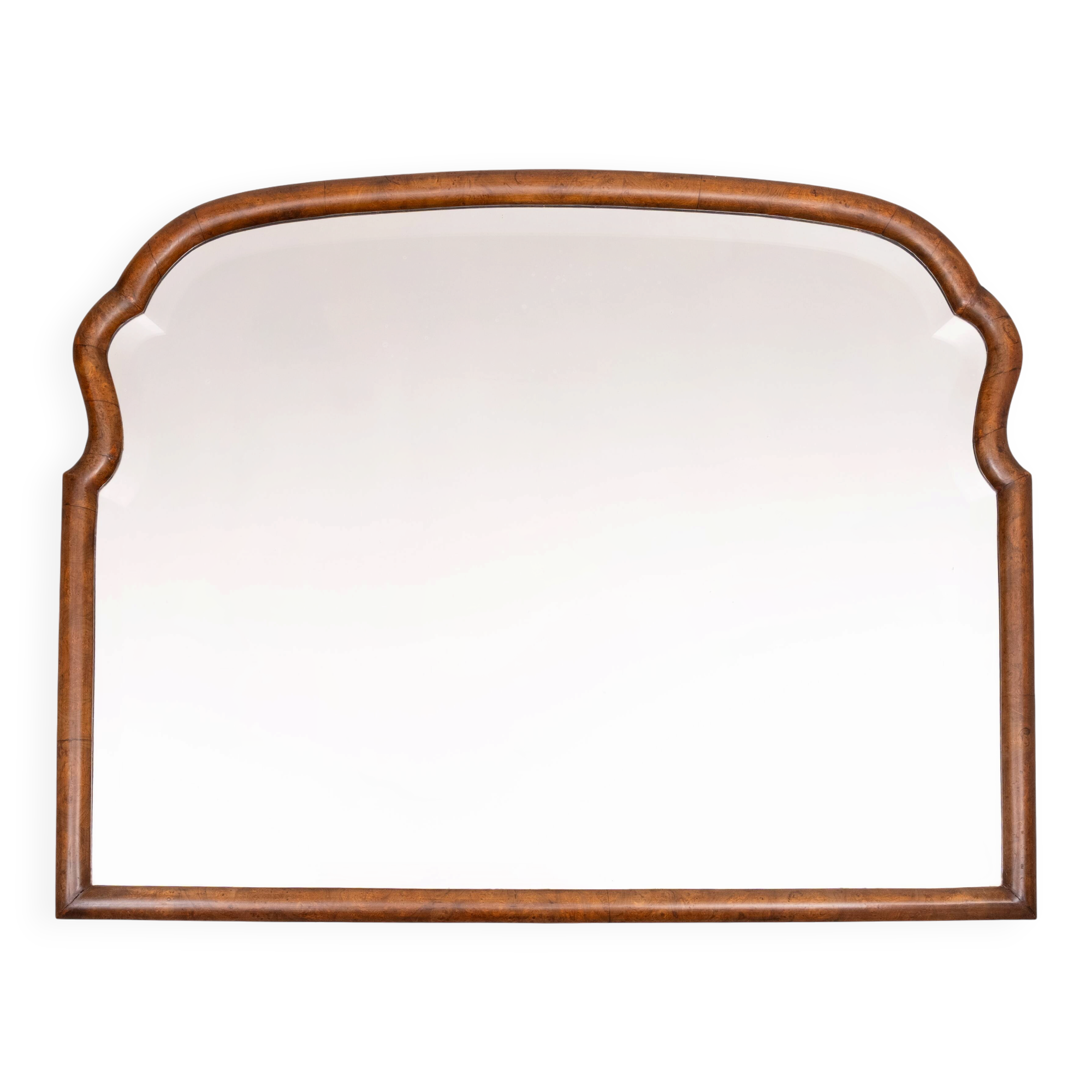 Stunning Antique Dutch Soeze Burl Wood Mirror Anno 1900