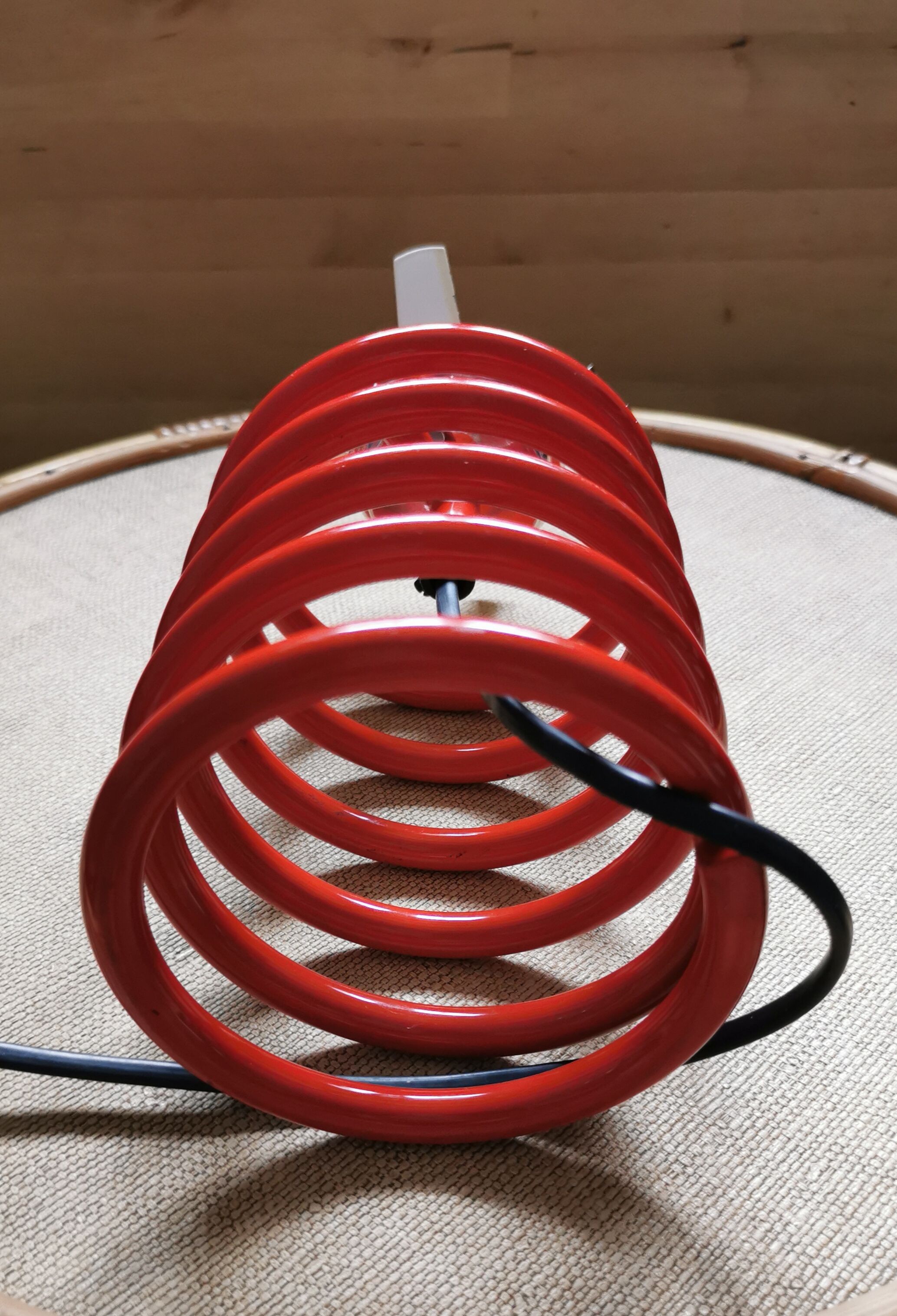 Red spring lamp foot