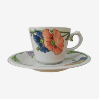 Cup and under cup coffee Villeroy & Boch model Amapola