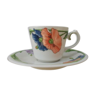 Cup and under cup coffee Villeroy & Boch model Amapola