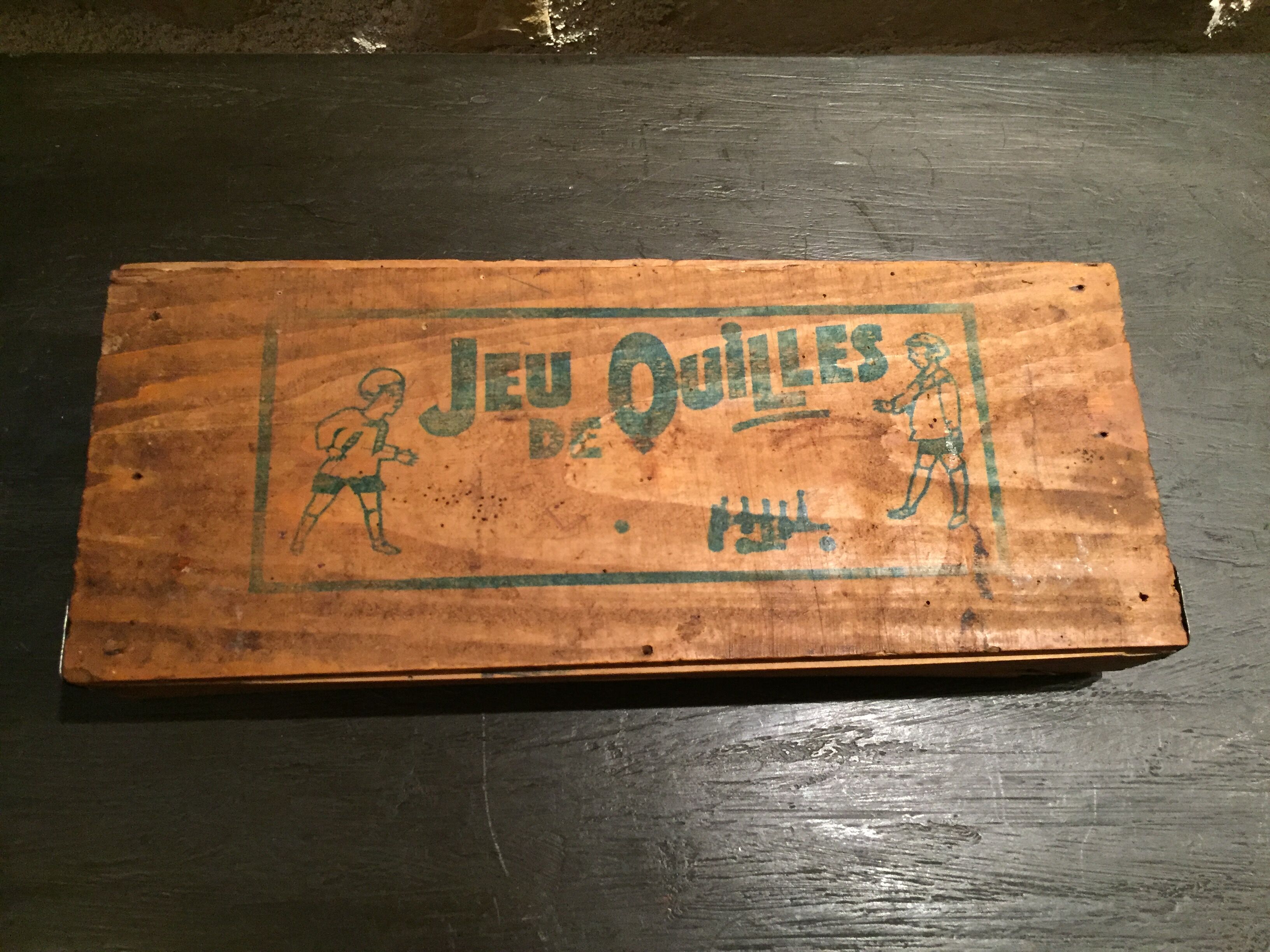 Vintage wooden bowling game