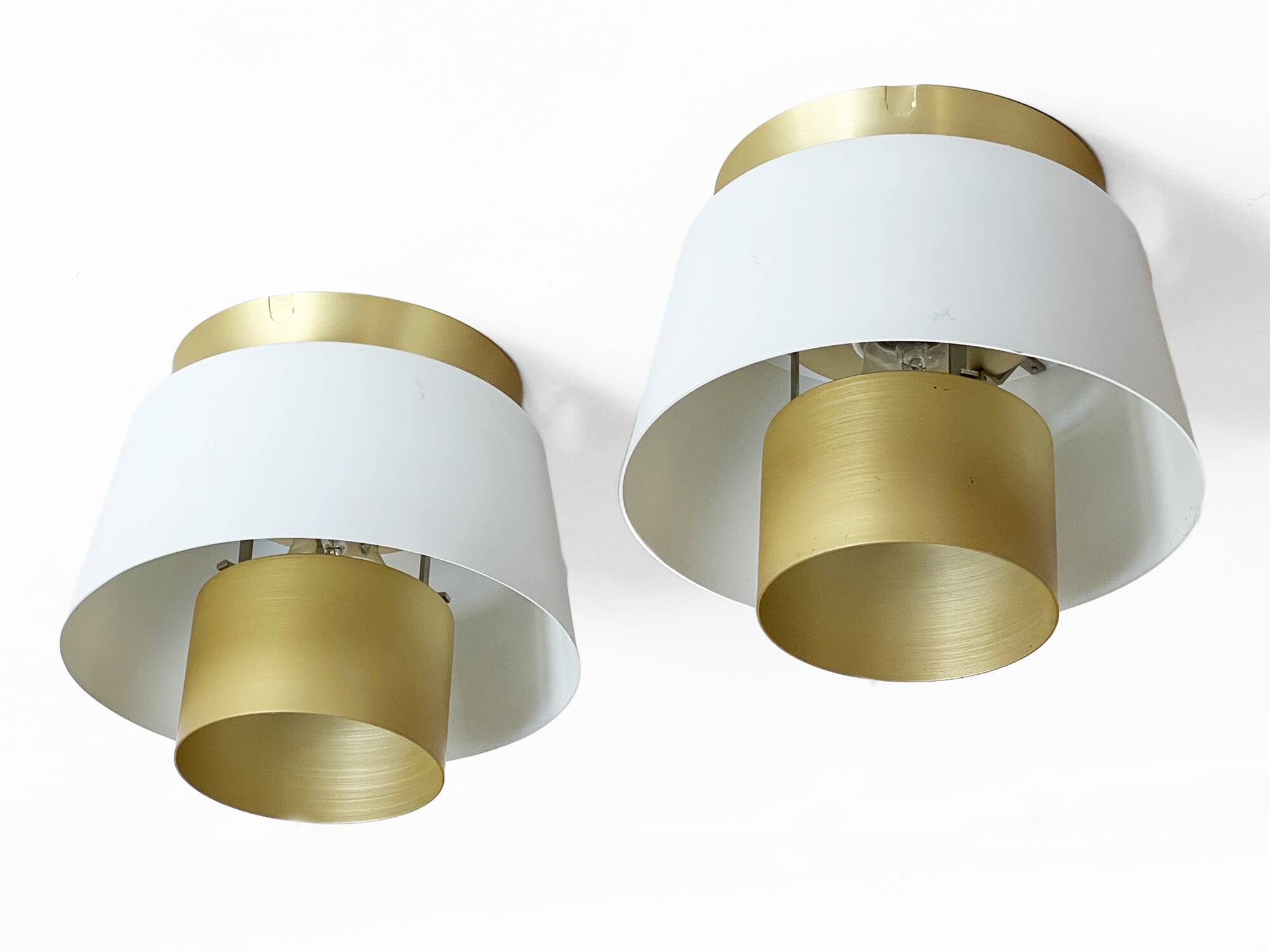 Pair of ceiling lamps "Tivoli" by Jørn Utzon for Nordisk Solar Compagni. Denmark 1970s