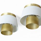 Pair of ceiling lamps "Tivoli" by Jørn Utzon for Nordisk Solar Compagni. Denmark 1970s