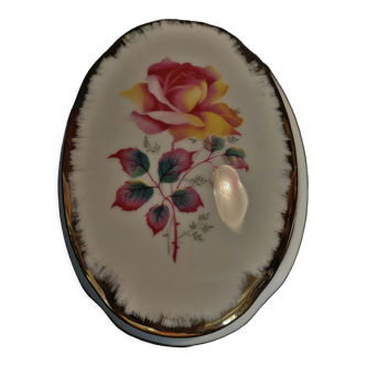 Porcelain candy box of France rose decoration