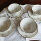 Set of 4 white porcelain cups