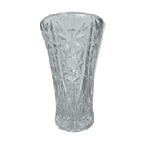 Vintage chiseled glass vase 1960 1970