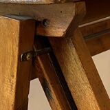 Ancien escabeau pliable peintre d’atelier à 4 marches en bois années 40