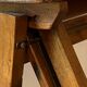 Vintage 1940s folding wooden painter's workshop stepladder with 4 steps