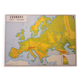 School map: the earth: the states of the world n°5 / europe physical map n°6