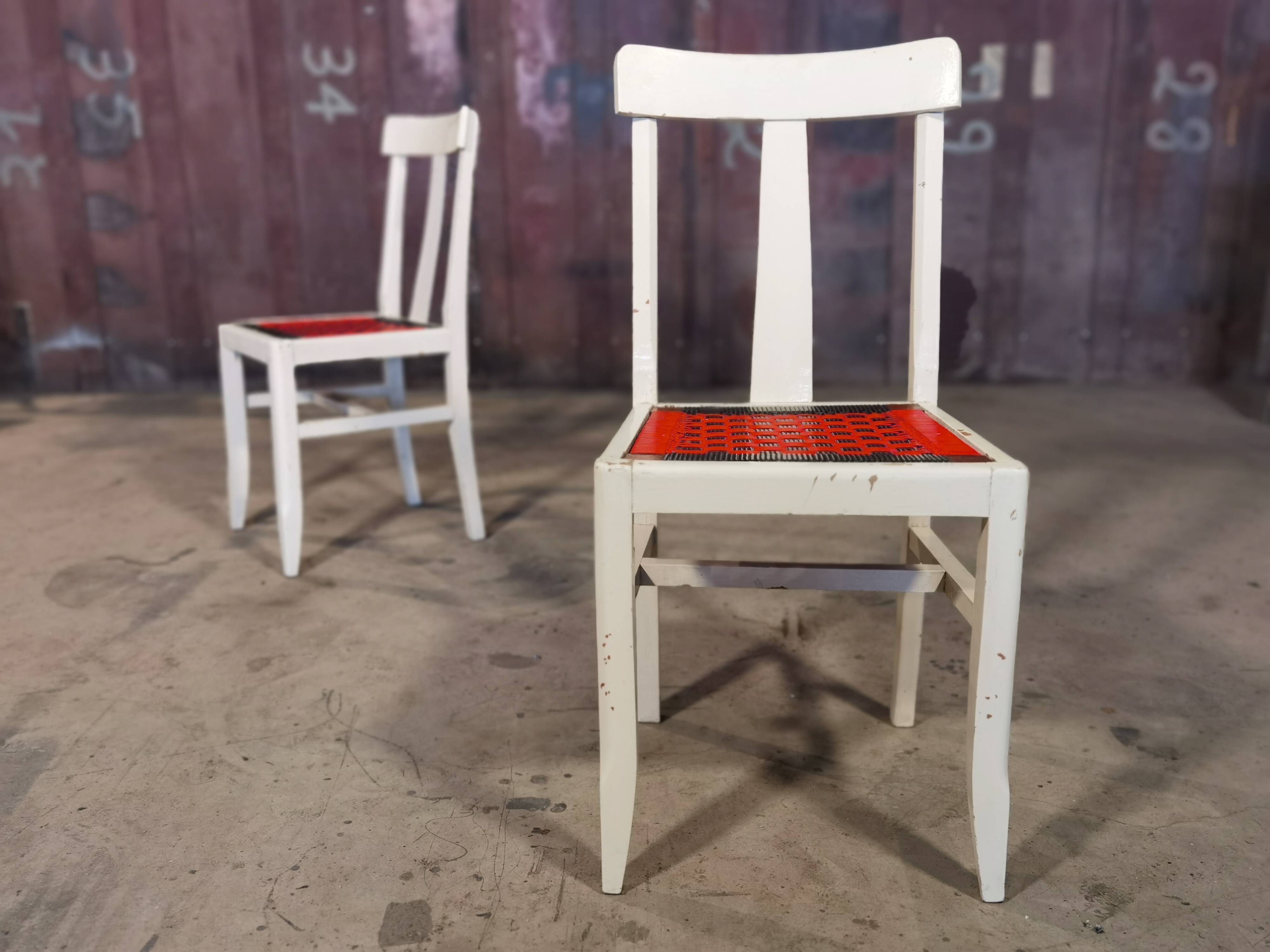 Paire de chaises Cruege reconstruction 1950