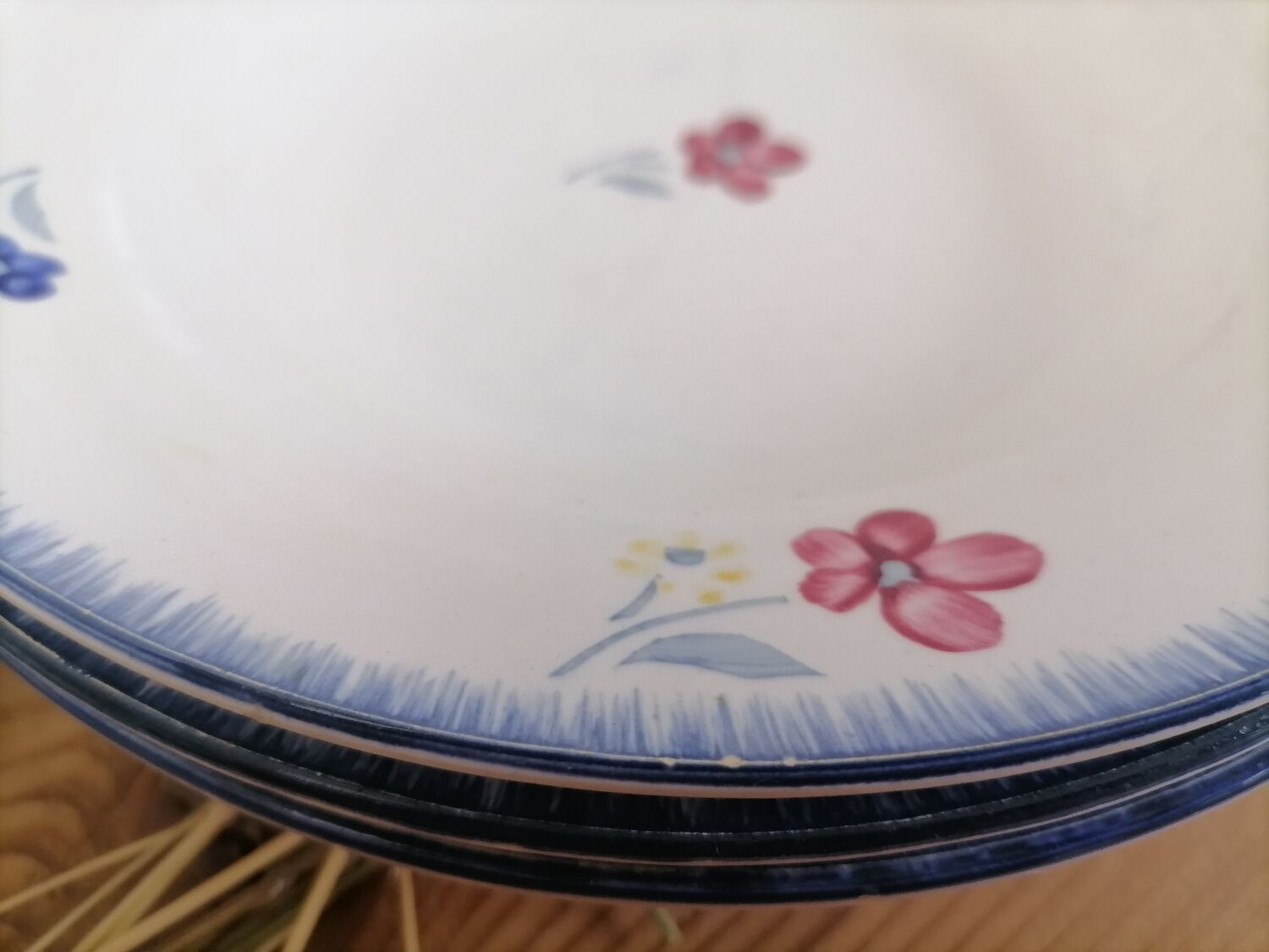 Set of 4 plates Digoin Sarreguemines