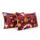 Set of 2 vintage embroidered cushion covers 41x61 cm