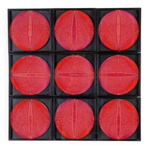 Série de 9 cadres Op