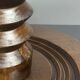 Midcentury brutalist wood turned side table, Charles Dudouyt style, 1950s