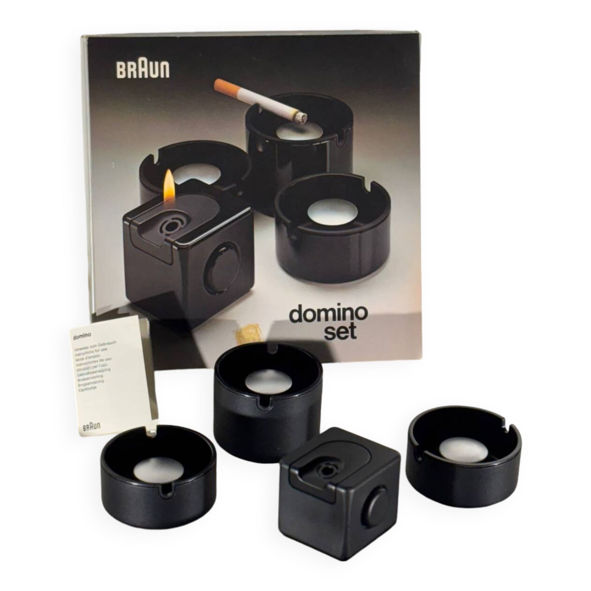 Braun Domino Smoking Set Designer Dieter Rams  Complete with Box