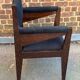 Vintage Armchair from the 70s/80s in wenge with black fabric, handmade.