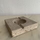 Square ashtray rough stone