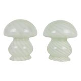 Pair of mushroom glass lamps from Murano Vetri dArte, Italy 70s