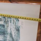 Magnificent Print (Lithograph/Watercolor) Provençal Village Scene