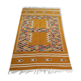 Handmade Berber colored patterned biker carpet  215 x120cm