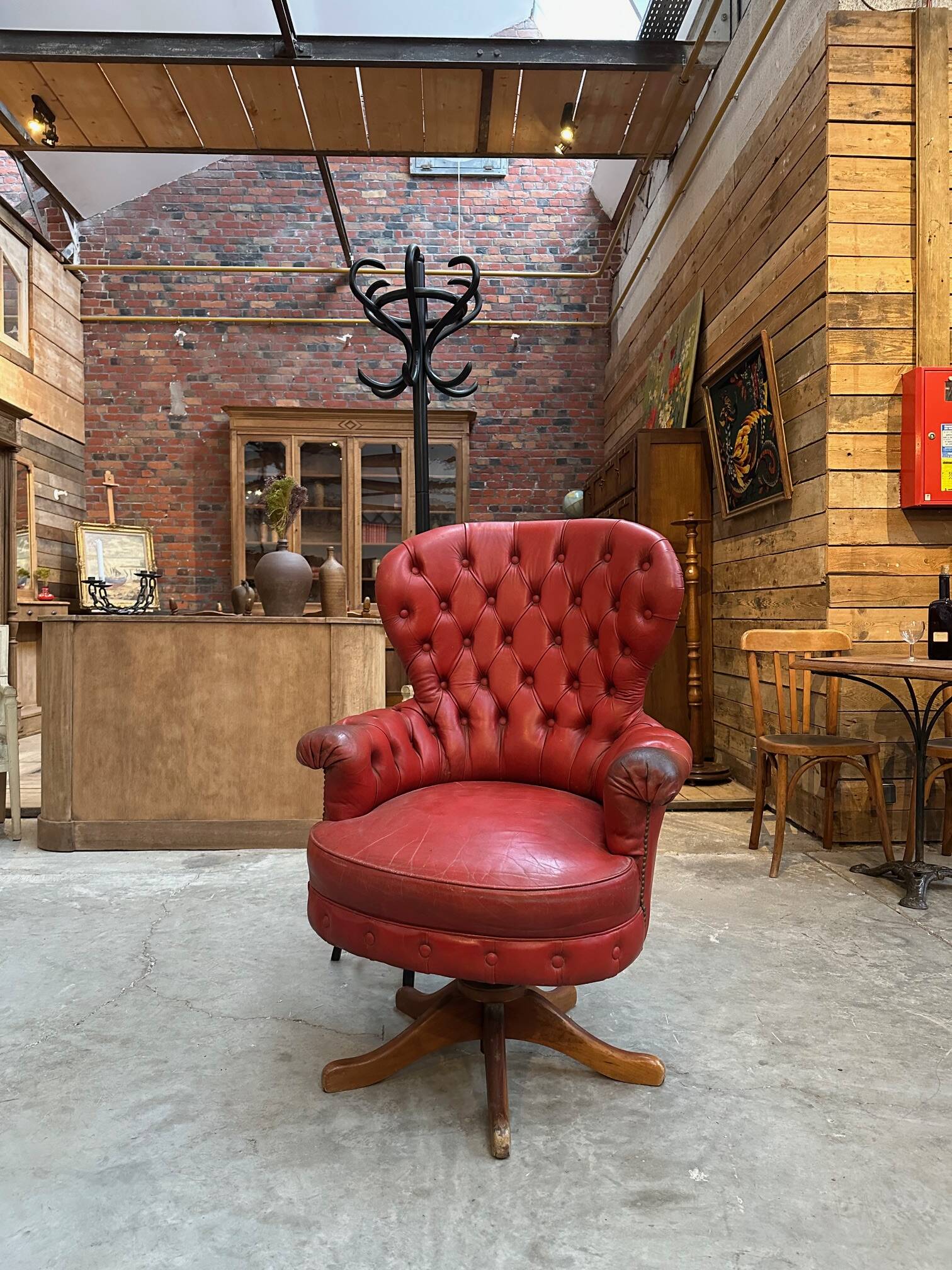 Fauteuil de bureau en cuir 60’S