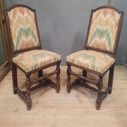 Paire de chaises d'époque Louis XIII