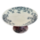 Gien opaque porcelain compote, Anemones 23.2 x 11 cm